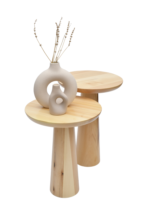 Natürel Mantar Yan Sehpa Natürel Mantar Yan Sehpa