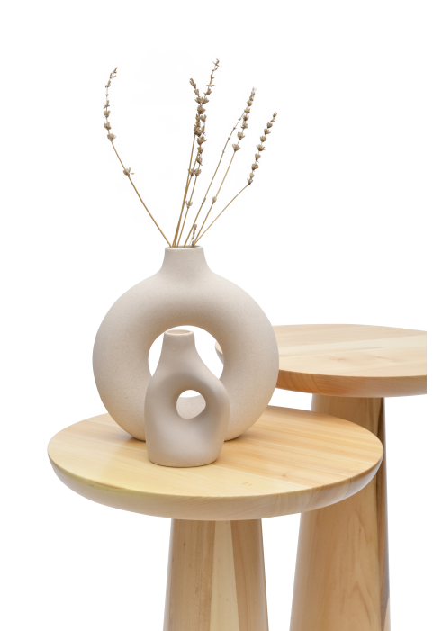 Natürel Mantar Yan Sehpa Natürel Mantar Yan Sehpa