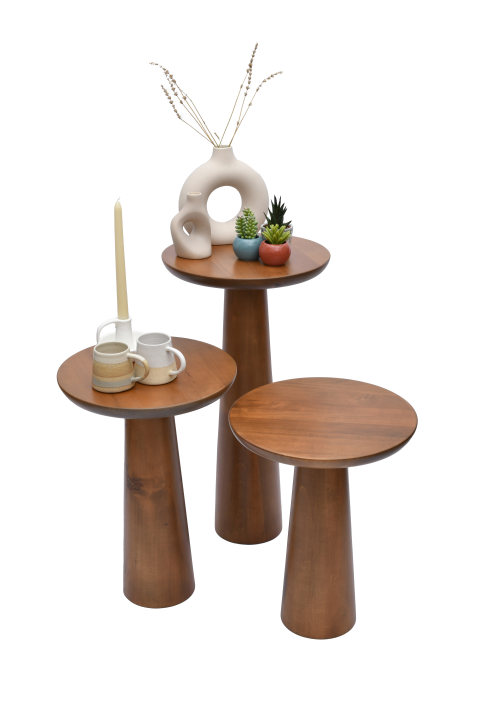 Ceviz Mantar Yan Sehpa Ceviz Mantar Yan Sehpa