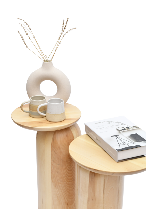 Natürel Ananas Yan Sehpa Natürel Ananas Yan Sehpa